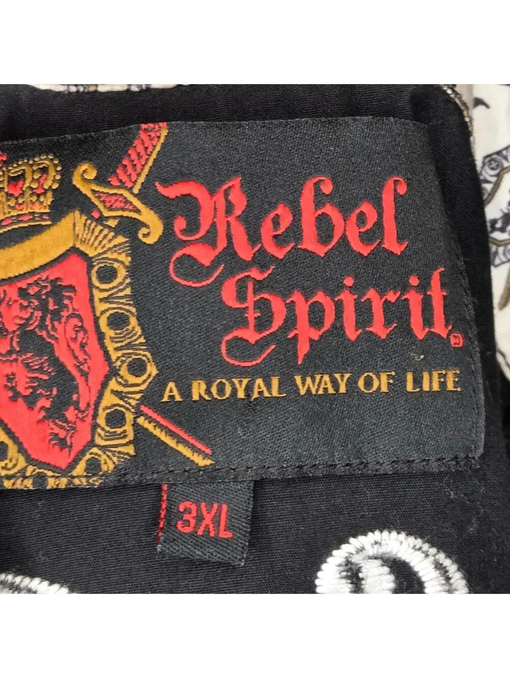 Rebel Spirit a Royal Way of Life 3XL Bling Black Skull - Picture 6 of 6